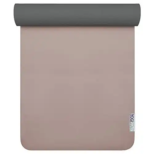 Yogamatte Yogistar Pro mit hoher Rutschfestigkeit in Creme