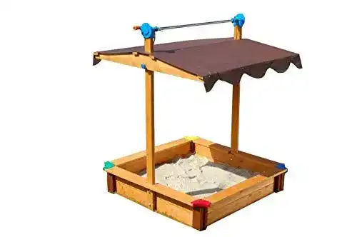 Sandkasten Exaco Gaspo mit Abdeckung Felix, 100 x 100 x 120 cm