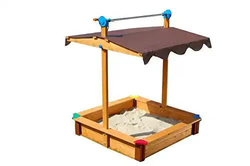 Sandkasten Exaco Gaspo mit Abdeckung Felix, 100 x 100 x 120 cm