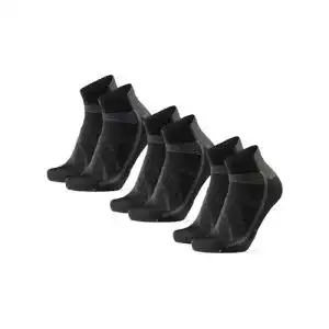 Fahrradsocken Danish Endurance 3 Paar Low-Cut in Schwarz (EU 43-47)