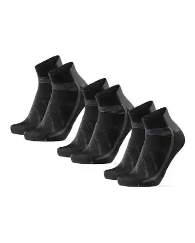 Fahrradsocken Danish Endurance 3 Paar Low-Cut in Schwarz (EU 43-47)
