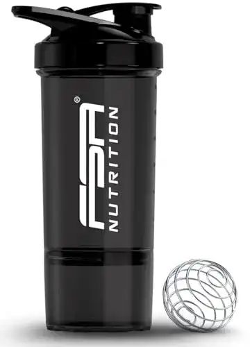 Eiweiß-Shaker FSA Nutrition mit Pulverfach 600 + 150 ml