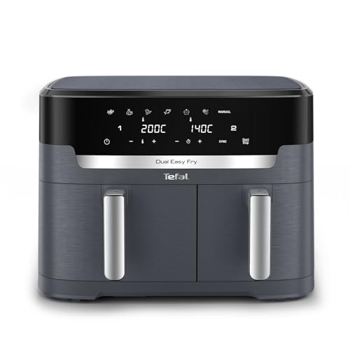 Heißluftfritteuse Tefal Dual Easy Fry XXL mit 2 Fächern und 11 L