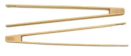 Grillzange aus Holz im 2er Set Buchenholz BBQ Zange 30 cm