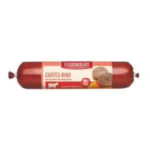 Fleischeslust Hundefutter Zartes Rind mit Karotten und Hagebutte