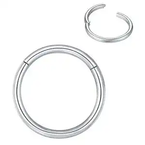 Piercing BLESSMYLOVE Silber 1,0mm 8mm Nasenring aus 316L Edelstahl