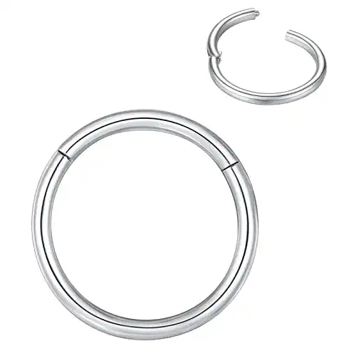 Piercing BLESSMYLOVE Silber 1,0mm 8mm Nasenring aus 316L Edelstahl