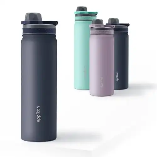 Edelstahl Trinkflasche von eppikan EppiSporty für Sport und Alltag