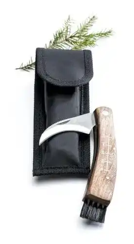 Pilzmesser Sagaform 5017685 mit Segeltuchfutteral in Braun