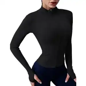 Laufjacke für Damen von Rapbin Atmungsaktive Sportjacke mit Reißverschluss