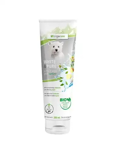 Hundeshampoo für weißes Fell Bogacare Shampoo White & Pure 250ml