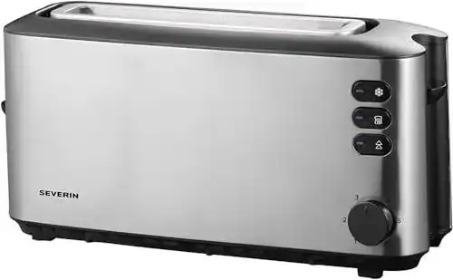 Mini-Toaster Severin Automatik Langschlitztoaster mit Brötchenaufsatz
