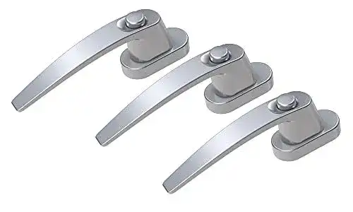 Fenstergriffe mit Druckknopf BASI im 3er Set aus Aluminium