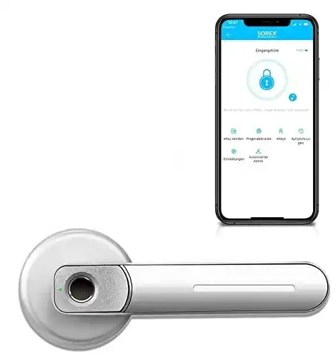 Smartes Türschloss SOREX FLEX EASY mit Fingerprint und Smartphone-Steuerung