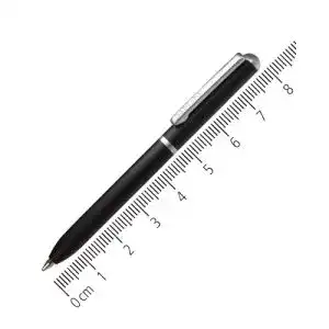 Kugelschreiber Online Miniatur Dreh-Kugelschreiber Black mit Metallclip