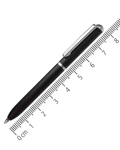 Kugelschreiber Online Miniatur Dreh-Kugelschreiber Black mit Metallclip