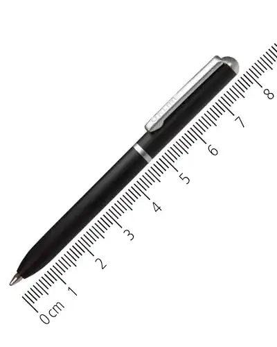 Kugelschreiber Online Miniatur Dreh-Kugelschreiber Black mit Metallclip