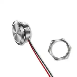 Taster Metzler ultraflacher Edelstahl Druck rostfrei IP67 Einbau