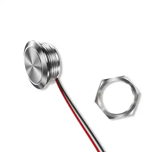 Taster Metzler ultraflacher Edelstahl Druck rostfrei IP67 Einbau