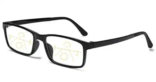 Gleitsichtbrille mit multifokalen Gläsern in Schwarz für Damen und Herren