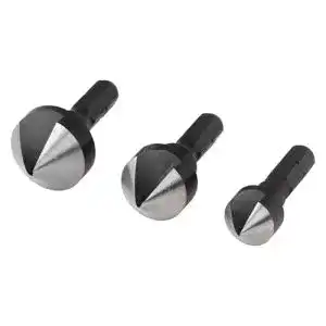 Kegelsenker wolfcraft 3-teiliges Set 2584000 für Holz- und Metallarbeiten