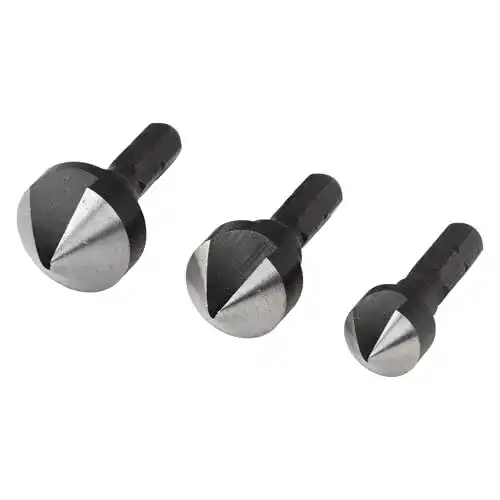 Kegelsenker wolfcraft 3-teiliges Set 2584000 für Holz- und Metallarbeiten