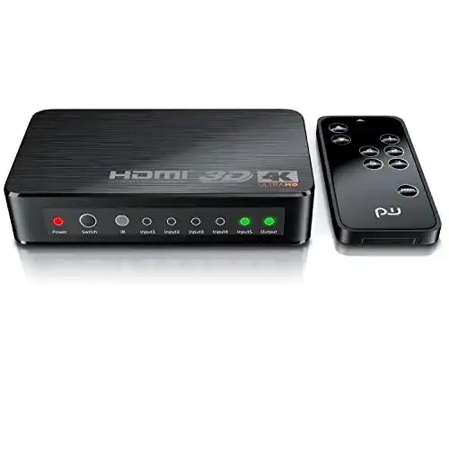 HDMI-Switch von CSL-Computer – 5-Port HDMI 2.0 Verteiler 4K 60Hz