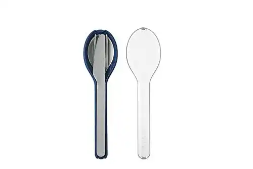Campingbesteck Mepal 3-teiliges Set Ellipse aus Edelstahl mit Etui