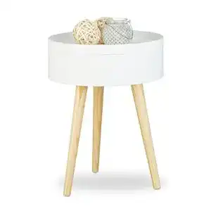 Beistelltisch Relaxdays rund im skandinavischen Design