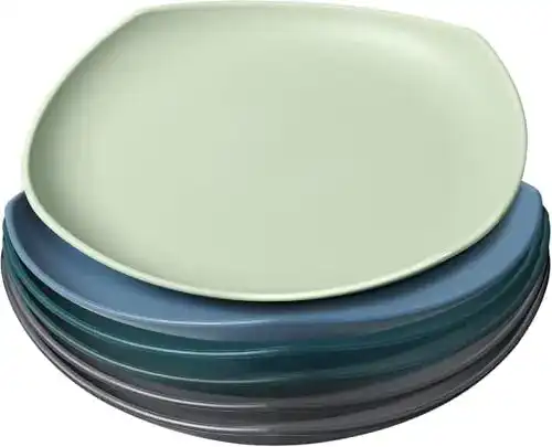 Weizenstroh Teller Greentainer 6er Set 24,1 cm für verschiedene Anlässe
