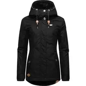 Winterjacke Damen Ragwear Kurze gefütterte Jacke mit Kapuze