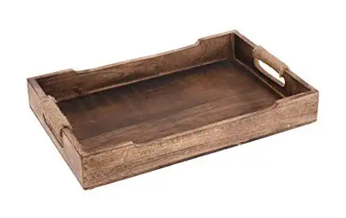 Holztablett aus Mangoholz mit Griffen in verschiedenen Größen