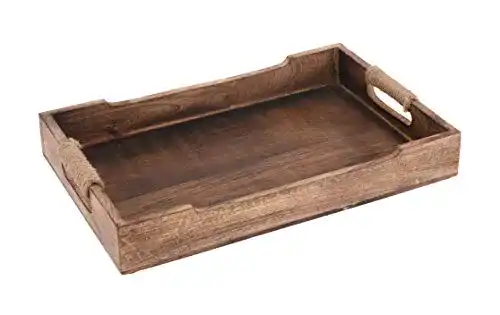 Holztablett aus Mangoholz mit Griffen in verschiedenen Größen