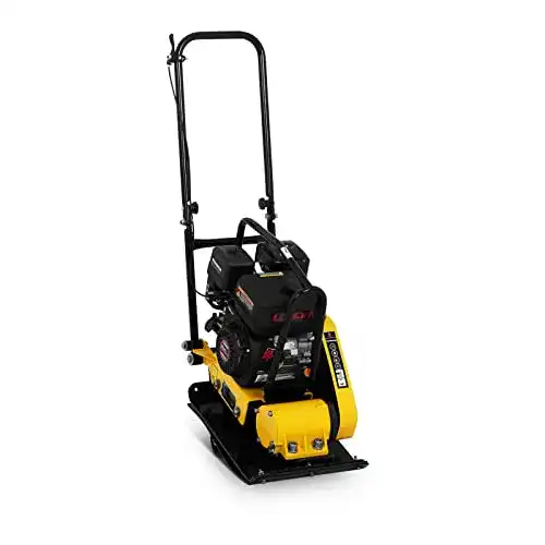 Rüttelplatte MSW-FPLAT20 mit 6,5 PS Motor und 10,5 kN Verdichtungsleistung