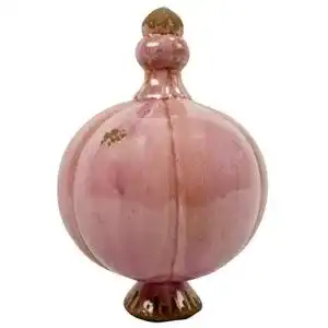 Rosenkugel Manufaktur Lichtbogen Gartenkugel aus Keramik in Rosa