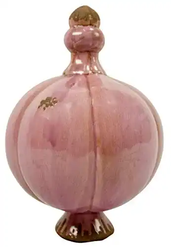 Rosenkugel Manufaktur Lichtbogen Gartenkugel aus Keramik in Rosa