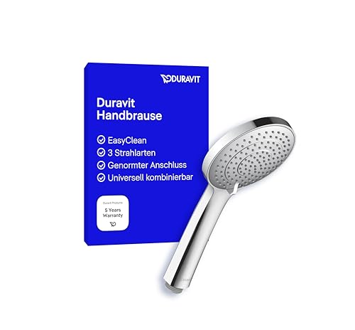 Duravit Handbrause Universal Duschkopf mit 3 Strahlarten und Chromoberfläche