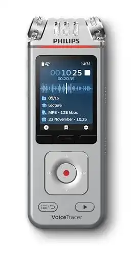Diktiergerät Philips DVT4115 VoiceTracer mit 3 Mikrofonen