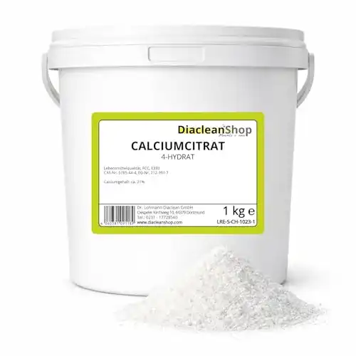 Calcium Pulver Diacleanshop Calciumcitrat 1kg in Lebensmittelqualität