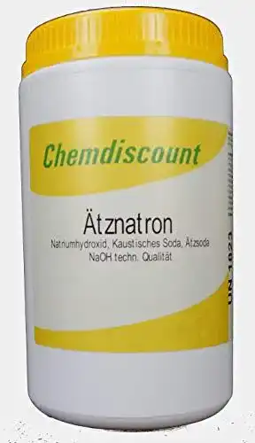 Natronlauge Chemdiscount 1 kg Ätznatron in stabiler Dose