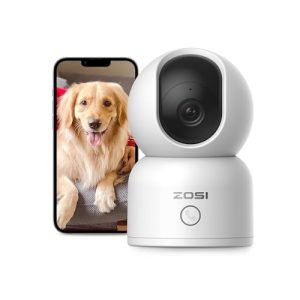 Zosi 2K WLAN Überwachungskamera für Innenräume mit 360° Schwenkfunktion