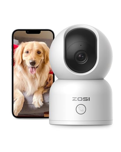 Zosi 2K WLAN Überwachungskamera für Innenräume mit 360° Schwenkfunktion