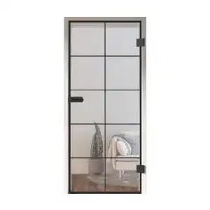 Glastür Hori Loft aus ESG-Sicherheitsglas in quadratischem Design