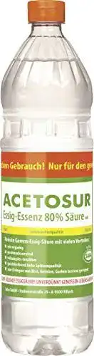 Essigsäure Speyer und Grund 1 Liter Essig-Essenz 80% von Acetosur