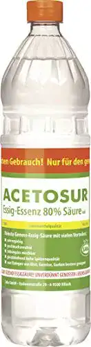 Essigsäure Speyer und Grund 1 Liter Essig-Essenz 80% von Acetosur
