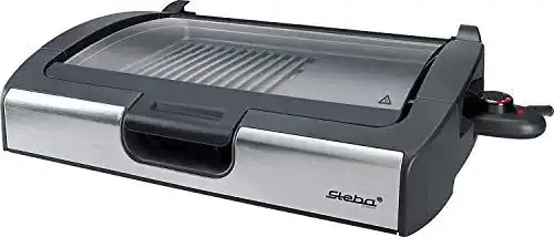 Elektrogrill Steba BBQ Tischgrill mit 2200 Watt und Glasdeckel
