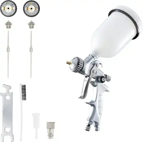 Farbspritzpistole BenBow HVLP mit Düsen-Set 1,4 und 1,8 mm