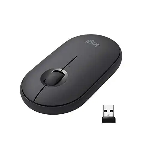 Logitech M350 Pebble Kabellose Maus mit Bluetooth und USB-Empfänger