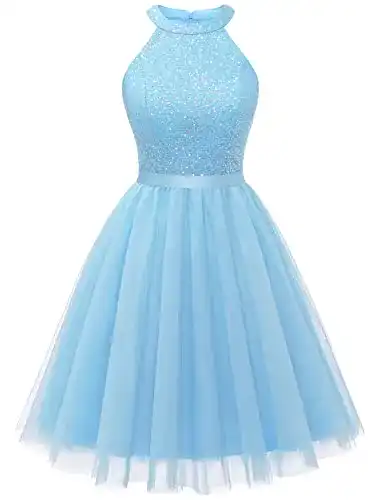 Cocktailkleid Dressystar Damen Paillettenkleid für verschiedene Anlässe