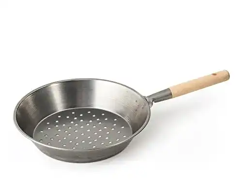 Maronipfanne Castagne aus Eisen mit Holzgriff, 30 cm